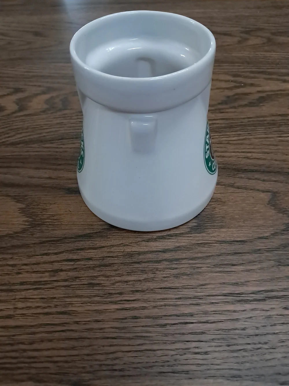 Starbucks HotJoe White Ceramic Coffee Mug with Green Split Tail Full Logo